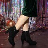 Allegra K Women's Platform Side Zippers Buckle Decor Chunky Heel Ankle Boots - 2 of 4