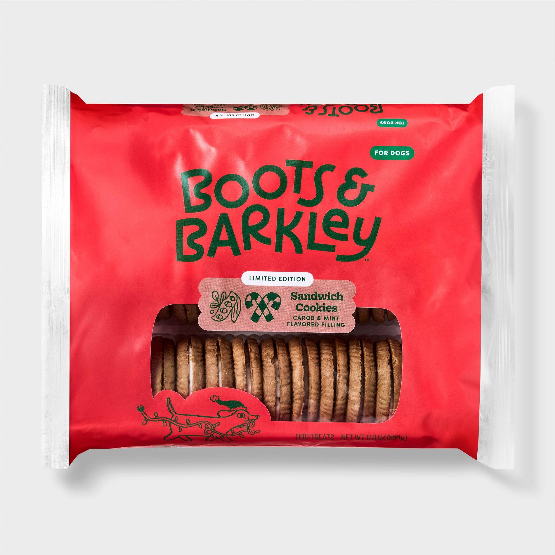 Biscuit Sandwich Carob Flavor Dog Treats - Boots & Barkley™ 11.8oz
