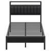 Furnulem Queen Size Bed Frame with Charging Station and LED Lights with Grey Upholstered Headboard with Storage Shelves, No Box Spring Needed - 4 of 4