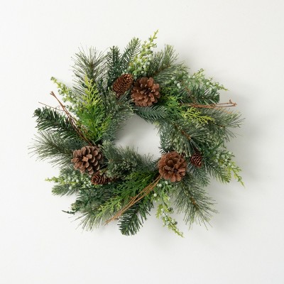 Sullivans Artificial Winter Pine Stem Multicolor 16.5H - White