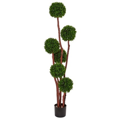 Photo 1 of 5ft Boxwood Artificial Tree - Nearly Natural