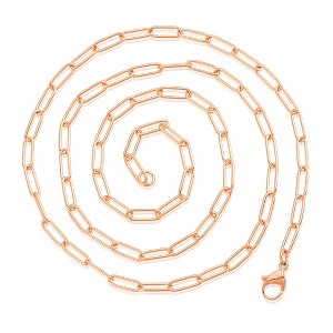 ELYA Women's Small 3.5mm Paperclip Chain Necklace 24" - 1 of 4