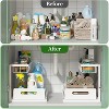 Attop Pull Out Cabinet Organizer 2 Tier Slide Out Sink Shelf  Under Sink Storage for Kitchen Bathroom Cabinet, White, 1 Pack - 4 of 4