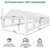 Outdoor Party Tent Heavy Duty, Wedding Canopy with Removable Sidewalls & Church Windows,with White Roof, Waterproof Outdoor Patio Shelters - 2 of 4