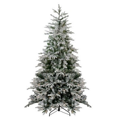 Northlight 9' Pre-Lit Flocked Winfield Fir Artificial Christmas Tree - Clear Lights