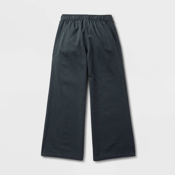 Pantalones Adaptables de Pierna Ancha Tejidos con Cintura Elástica para Niñas - Cat & Jack™ Negro 2
