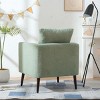 CAVINAS Modern Fabric Accent Chair, Upholstered Armchair with Pillow and Wooden Legs for Living Room, Bedroom, Reception Room - 2 of 4