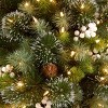 HGTV 4' Pre-lit Glittered Potted Crestwood Spruce Mini Artificial Christmas Tree with White Lights - 2 of 4