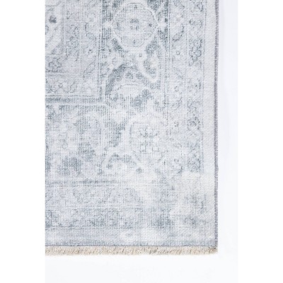Chandler Gray Hand-Knotted Synthetic Runner Rug