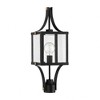 Savoy House Raeburn 1 - Light Post Light in  Matte Black/Weathered Brushed Brass - 2 of 4
