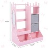 Kids Dress Up Storage with Mirror, Pink Wardrobe Closet & Dresser with Mirror, Costume Organizer with Shelves and Jewelry Cabinet Kids Dressers - 2 of 4