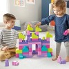 MEGA BLOKS Fisher-Price Toy Blocks Pink Big Building Bag with Storage 80pc - 2 of 4