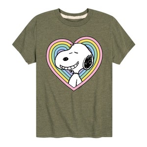 Boys' - Peanuts - Snoopy Heart Short Sleeve Graphic T-Shirt - 1 of 4