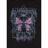 Distressed Metal Butterfly Crew Neck Short Sleeve Black Heather Women's Night Shirt - 2 of 2