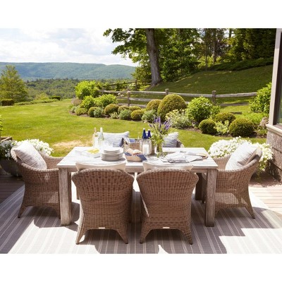 Shale Stripe Handwoven Indoor/Outdoor Rug, 2' x 3'