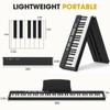 SKONYON Folding Piano Keyboard 88 Keys Portable Electric Piano with Stand, Black - 2 of 4