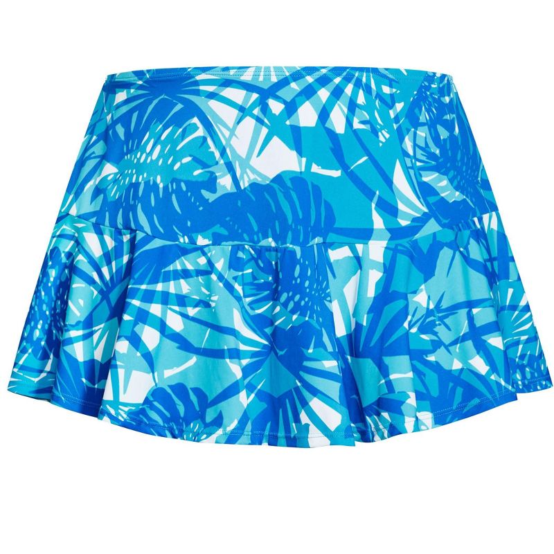 Women's Plus Size  Swim Print Skirt - tenerife palm | AVENUE, 3 of 4