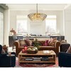 ALOADECOR 8-Light Mid Century Modern 4-Tier Antique Gold Chandelier With Crystal Accents - 2 of 4