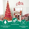 SKRAN 6FT Red Pop-Up Christmas Tree, Included 4 Ribbons, Bow, Flowers, Snowflakes, Pine Cones & Balls Easy Assembly for Party, Holiday Decoration - 4 of 4