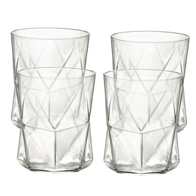 Bormioli Rocco Cassiopea 13.75 Ounce Double Old Fashioned Glass, Set of 4