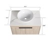 30" Bathroom Vanity Cabinet with Sink Top Set 2 Soft Closing Doors Ceramic Sink Basin Wall Mounted Cabinet - 2 of 4