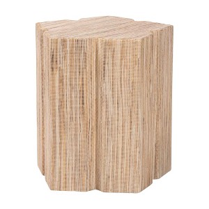 bali & pari Janeth Woven Grasscloth End Table Natural - 1 of 4