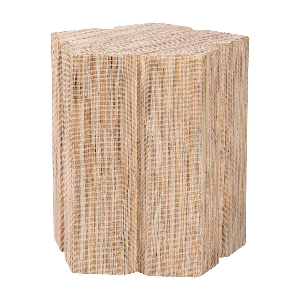 bali & pari Janeth Woven Grasscloth End Table Natural