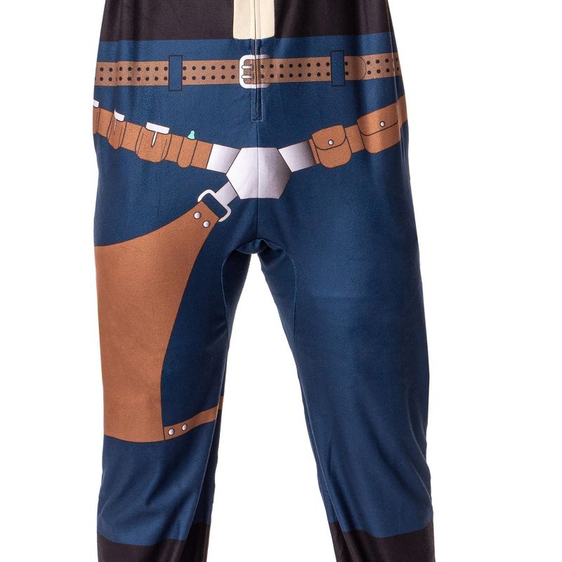Star Wars Mens' Movie Film Han Solo Costume Footless Sleep Union Suit Multicolored, 2 of 4