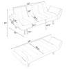 Living Room Sofa, 57" Sofa Couch With Two Armrests Throw Pillow, Tufted Seat Cushion,Comfortable Fit Sofa For Apartment Bedroom Small Space - 3 of 4