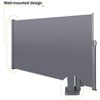 Gulches 138"*71"Retractable Side Awning, Waterproof & UV-Resistant, Privacy Screen Divider Roll Up Balcony(Gray) - 3 of 4