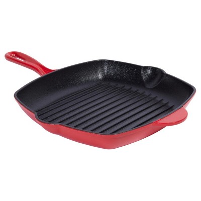 Kitchen HQ Diamond-Infused Ceramic Nonstick Cast Iron Square Grill Pan Refurbished