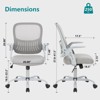 GlasFlength Tall Seating Sets with Adjustable Foot Ring, Counter Height Office Chairs, for Standing Desk, Gray, 20"*18.5"*41.5" - 4 of 4