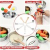 Pretend Play Kitchen Toy Set, 32 Items Stainless Steel Pots Pans with Rack, Metal Utensils, Apron Play Food Basket - 4 of 4