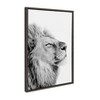 Sylvie Lion Self Actualizing Framed Canvas by Amy Peterson - Kate & Laurel All Things Decor - image 2 of 4