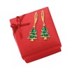 Ross-Simons Multicolored Enamel Christmas Tree Drop Earrings in 18kt Gold Over Sterling - 3 of 4