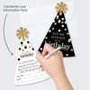 Big Dot of Happiness Adult Happy Birthday - Gold - Shaped Fill-in Invitations - Birthday Party Invitation Cards with Envelopes - Set of 12 - image 2 of 4