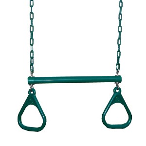 Swing-N-Slide Heavy Duty Ring/Trapeze Combo - Green - 1 of 4