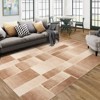 Machine Washable Living Room Rugs 8x10 Large Geometric Floor Cover with Non-Slip Backing, Stain-Resistant Low Pile Indoor Mat, Plaid Accent Rugs - 4 of 4