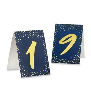 18ct "1-18" Tented Table Numbers Navy: Kate Aspen Party Decorations, Cardboard, Table Number Holders - 1 of 4
