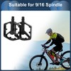 Unique Bargains Cycling Bike Pedal 9/16" Spindle Aluminum Alloy for Road Mountain BMX MTB Bike Black - 2 of 4