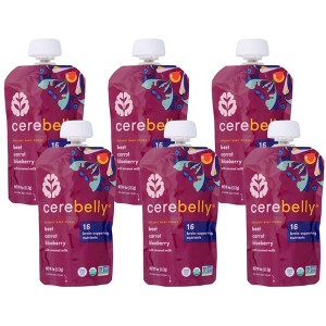 Cerebelly Organic Baby Puree Beet, Carrot, and Blueberry - Case of 6/4 oz - 1 of 3