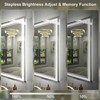 Apmir Super Bright 192 LEDs/m Front LED Lighted Anti-Fog Tempered Glass Bathroom/Vanity Mirror with ETL & 3-Year Warranty - 3 of 4