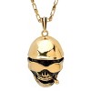 Steeltime 24" Men's 18k gold plated stainless steel skull with hat, sunglasses, and cigar pendant necklace - 2 of 4