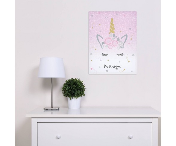 Trend Lab Unframed Wall Canvas Be Unique Unicorn