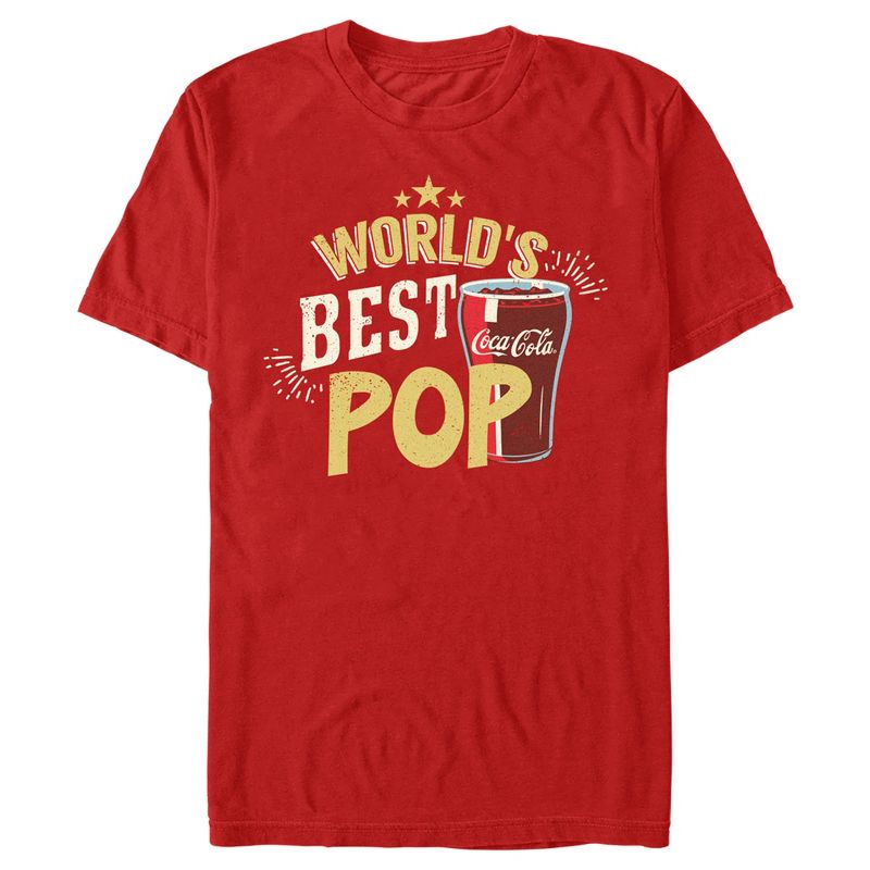 Men's Coca Cola Father's Day Retro World's Best Pop T-Shirt, 1 of 6