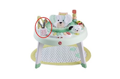 Recalled Tissue Box Toy in SnugaPuppy Activity Center
