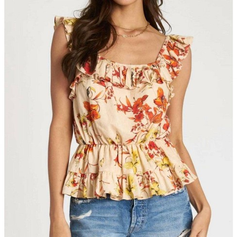 Women's Johnny Floral Ruffle Tank - dRA Los Angeles - image 1 of 3