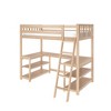 Scandinavian Twin Loft Bed with Wraparound Desk & Shelves - 2 of 4
