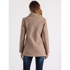 Allegra K Women's Long Sleeves Double Breasted Button Winter Outerwear Pea Coat - 4 of 4