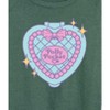Women's - Polly Pocket - Polly Pocket Quilted Heart Case Lightweight French Terry Wide Neck Long Sleeve Shirt - 2 of 4